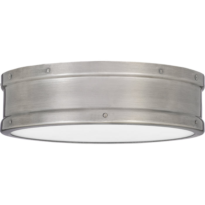 Quoizel QF5224AP LED Flush Mount, Antique Polished Nickel