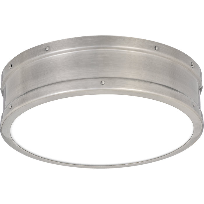 Quoizel QF5224AP LED Flush Mount, Antique Polished Nickel