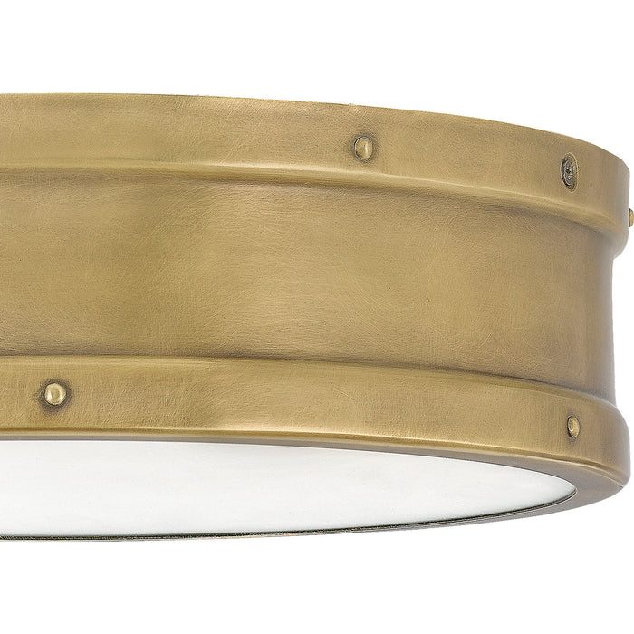 Quoizel QF5224WS LED Flush Mount, Weathered Brass