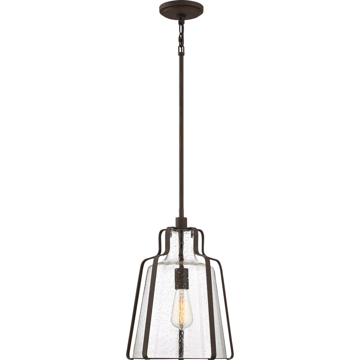 Quoizel QF5228RK One Light Pendant, Rustic Black