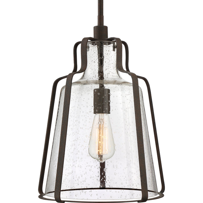 Quoizel QF5228RK One Light Pendant, Rustic Black