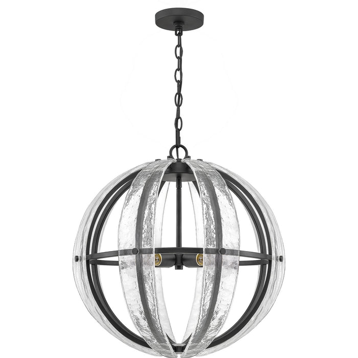 Quoizel QOP5179MBK Four Light Pendant, Matte Black