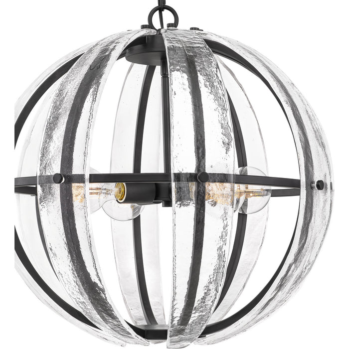 Quoizel QOP5179MBK Four Light Pendant, Matte Black