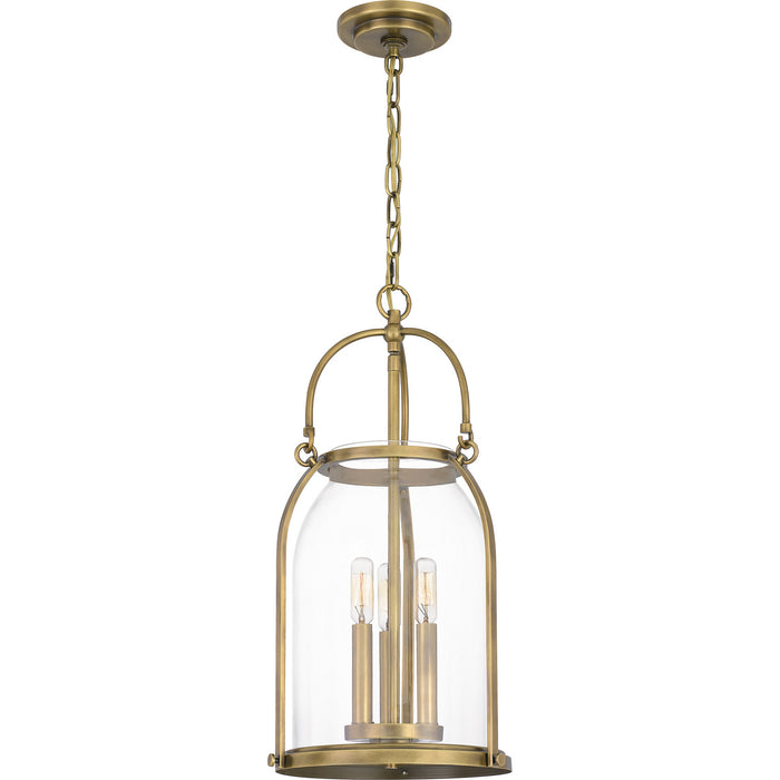 Quoizel QP5194WS Three Light Pendant, Weathered Brass
