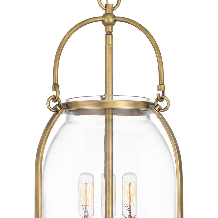 Quoizel QP5194WS Three Light Pendant, Weathered Brass