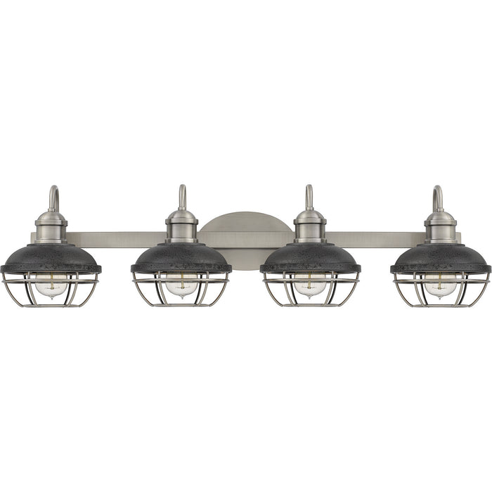 Quoizel SPP8634AP Four Light Bath, Antique Polished Nickel