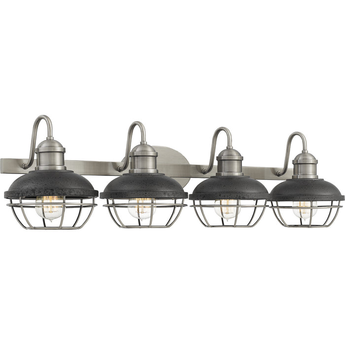 Quoizel SPP8634AP Four Light Bath, Antique Polished Nickel