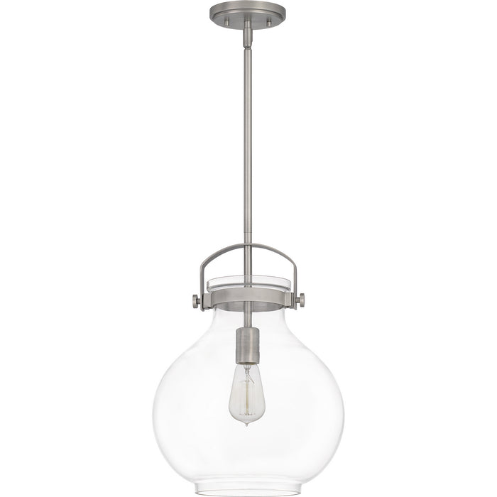 Quoizel STLC1512AN One Light Mini Pendant, Antique Nickel