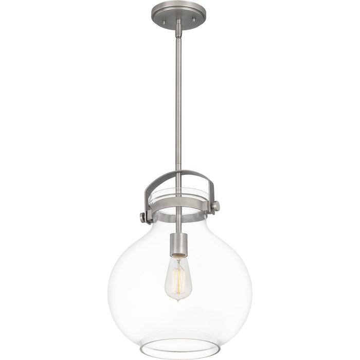 Quoizel STLC1512AN One Light Mini Pendant, Antique Nickel