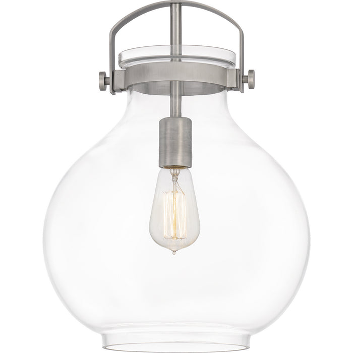 Quoizel STLC1512AN One Light Mini Pendant, Antique Nickel