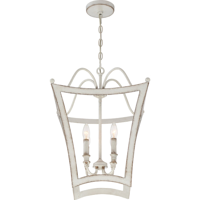 Quoizel SUM5216AWH Four Light Pendant, Antique White