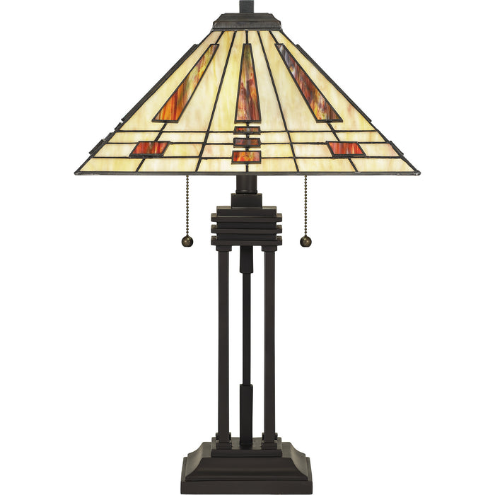 Quoizel TF5209TWT Two Light Table Lamp, Western Bronze