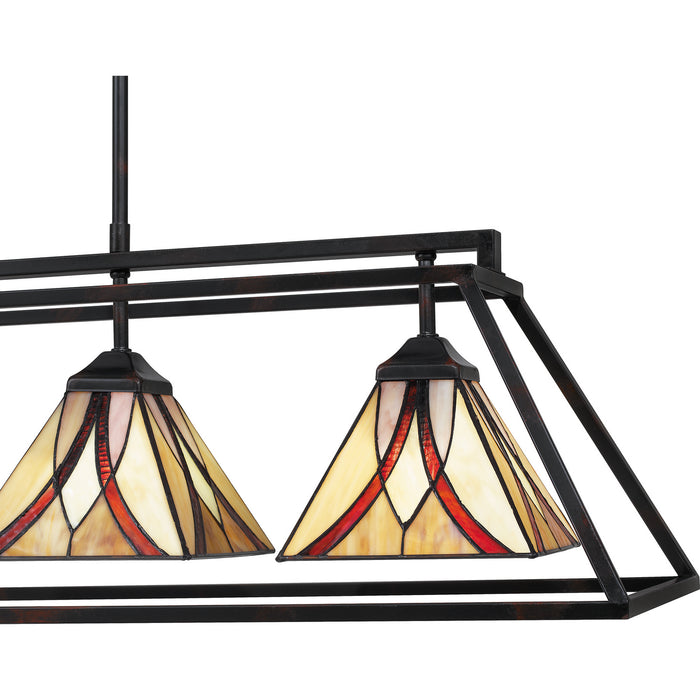 Quoizel TFAS442VA Four Light Island Chandelier, Valiant Bronze