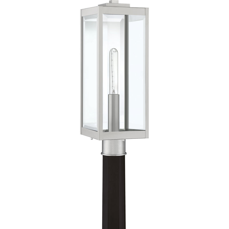 Quoizel WVR9007SS One Light Outdoor Lantern, Stainless Steel