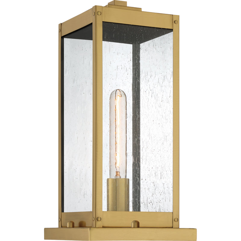 Quoizel WVR9106A One Light Outdoor Lantern, Antique Brass