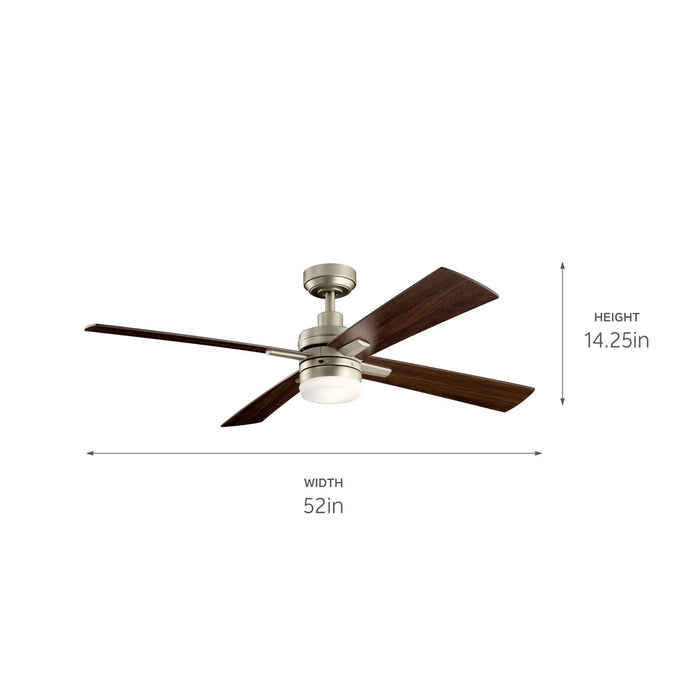 Kichler 330140NI 52" Ceiling Fan, Brushed Nickel