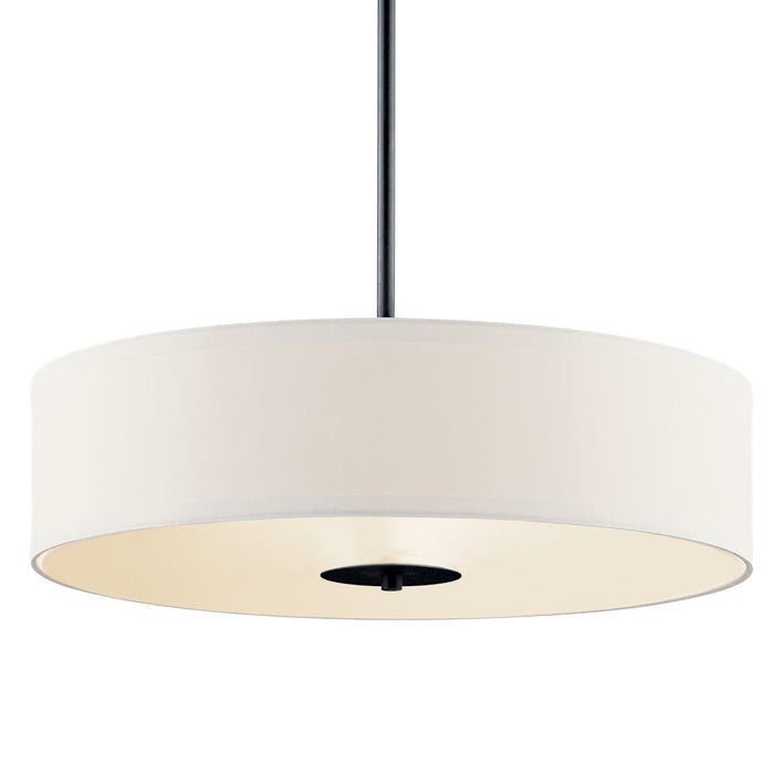 Kichler 42121BK Three Light Pendant/Semi Flush, Black