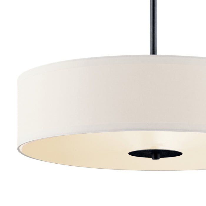 Kichler 42121BK Three Light Pendant/Semi Flush, Black