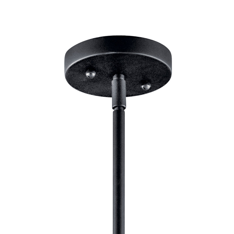 Kichler 42121BK Three Light Pendant/Semi Flush, Black