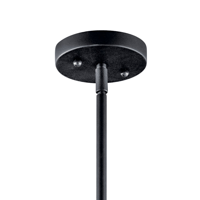 Kichler 42121BK Three Light Pendant/Semi Flush, Black