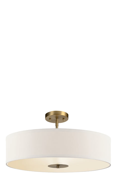 Kichler 42121CLZ Three Light Pendant/Semi Flush, Classic Bronze
