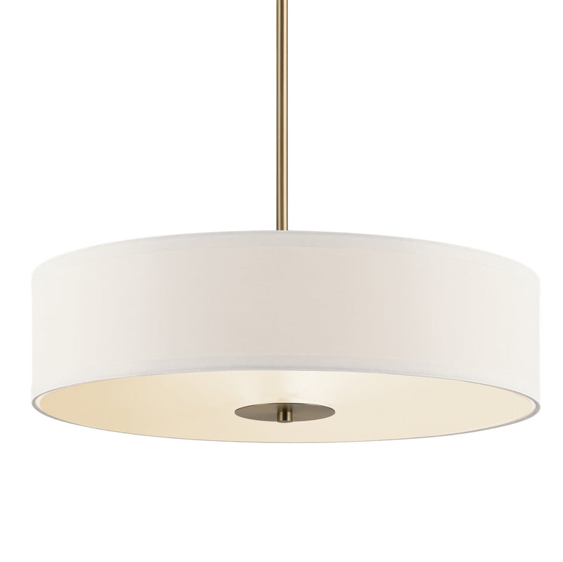 Kichler 42121CLZ Three Light Pendant/Semi Flush, Classic Bronze