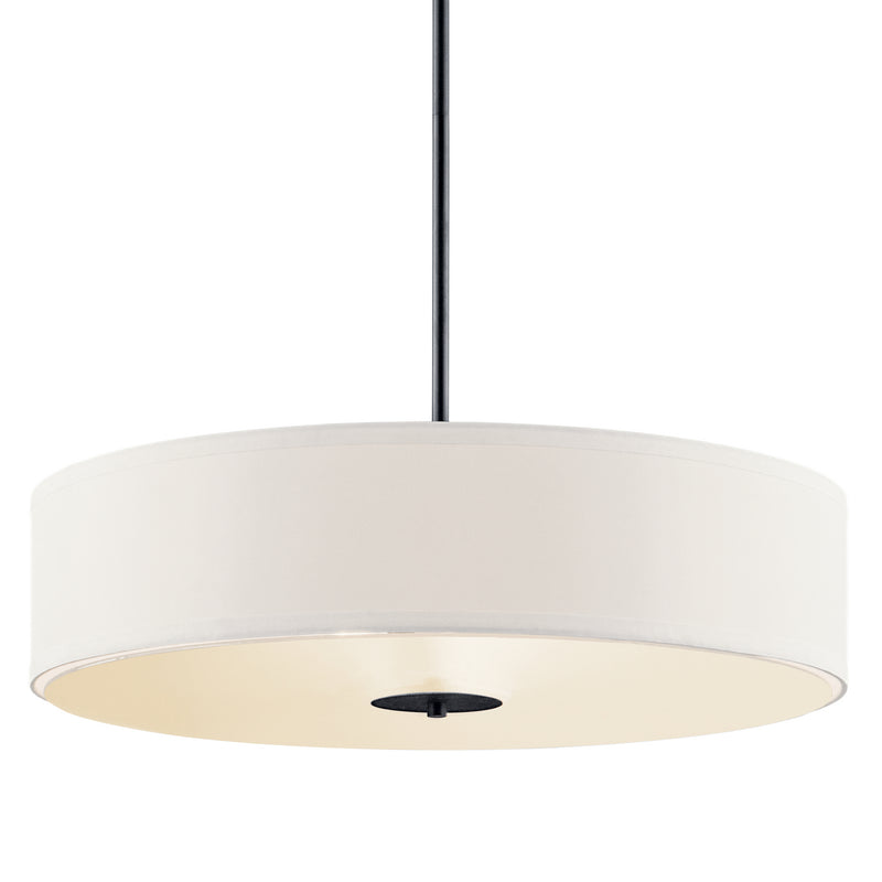 Kichler 42122BK Three Light Pendant, Black