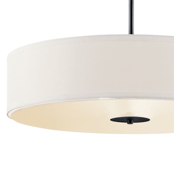 Kichler 42122BK Three Light Pendant, Black