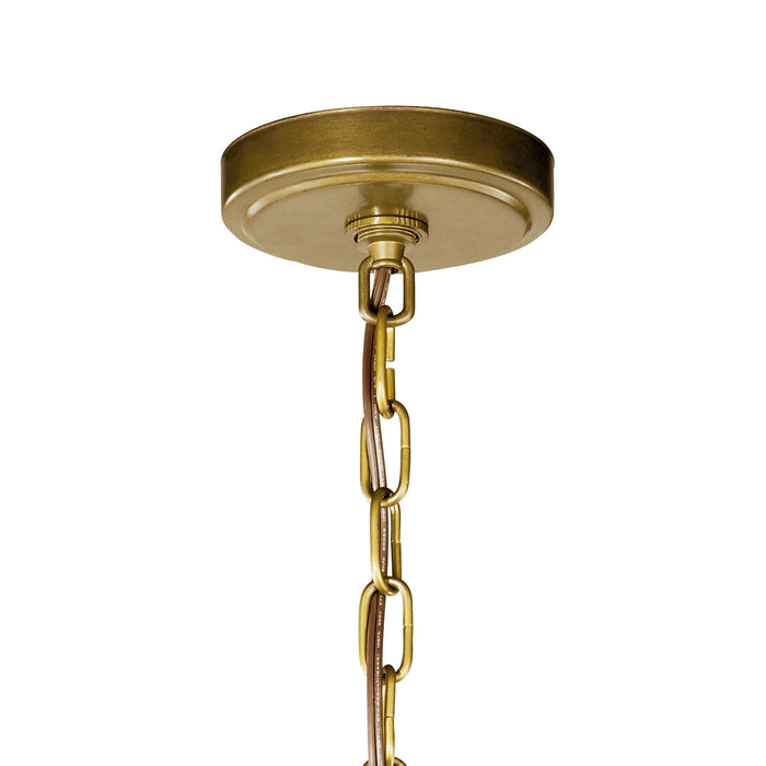 Kichler 42138NBR Four Light Foyer Pendant, Natural Brass