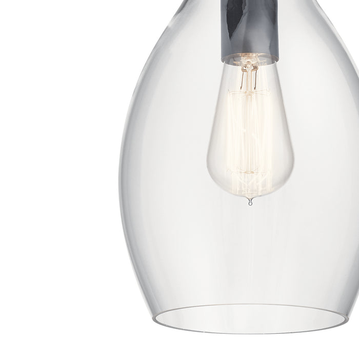 Kichler 42456BK One Light Pendant, Black