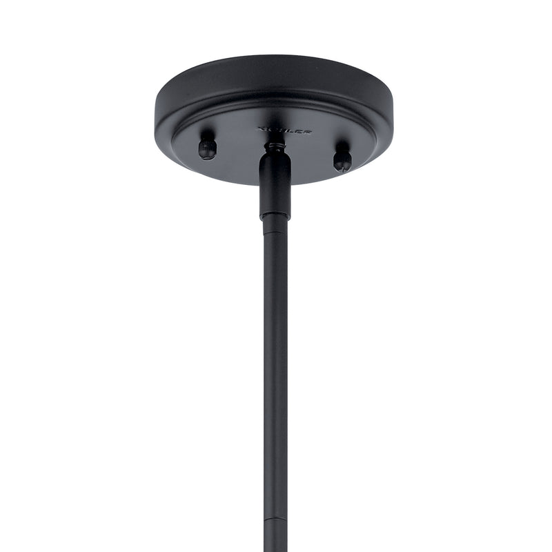 Kichler 42456BK One Light Pendant, Black