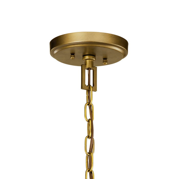 Kichler 42498NBR Eight Light Foyer Chandelier, Natural Brass