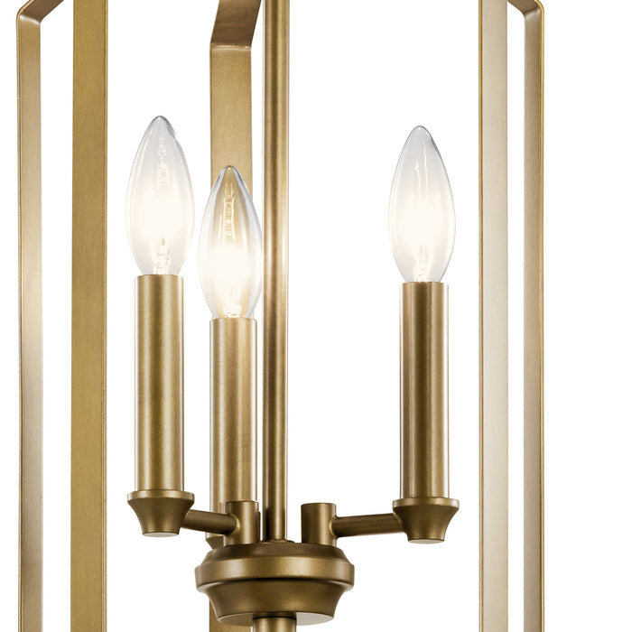 Kichler 42499NBR Three Light Pendant, Natural Brass