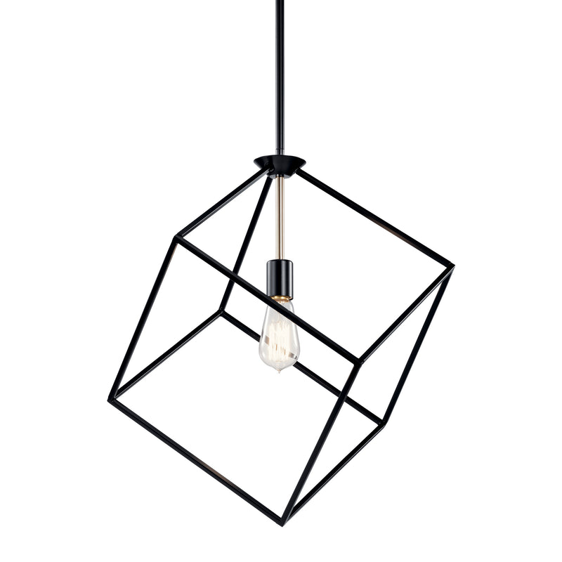 Kichler 42525BK One Light Pendant, Black