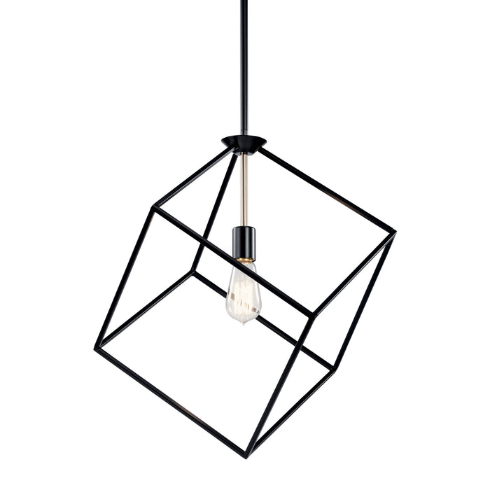Kichler 42525BK One Light Pendant, Black