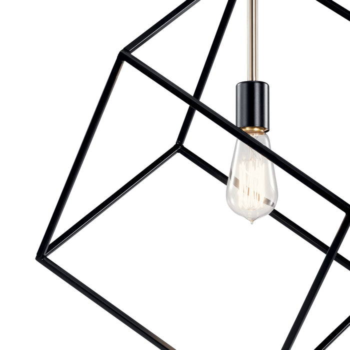 Kichler 42525BK One Light Pendant, Black