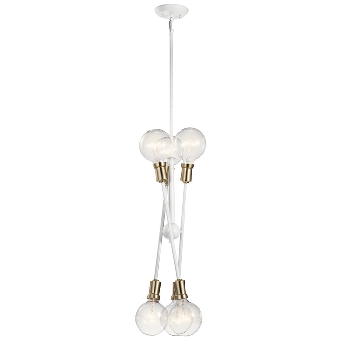 Kichler 43095WH Six Light Chandelier, White