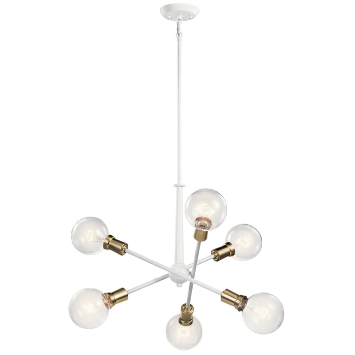 Kichler 43095WH Six Light Chandelier, White