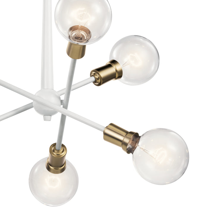 Kichler 43095WH Six Light Chandelier, White