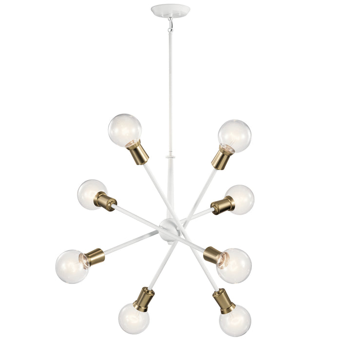 Kichler 43118WH Eight Light Chandelier, White