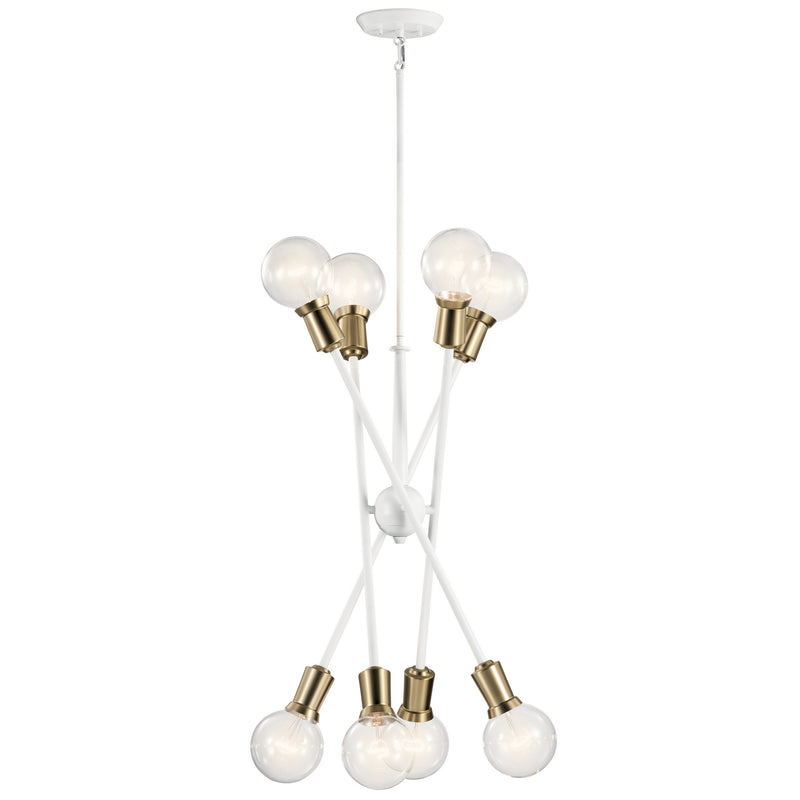 Kichler 43118WH Eight Light Chandelier, White