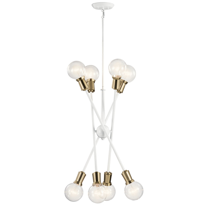 Kichler 43118WH Eight Light Chandelier, White