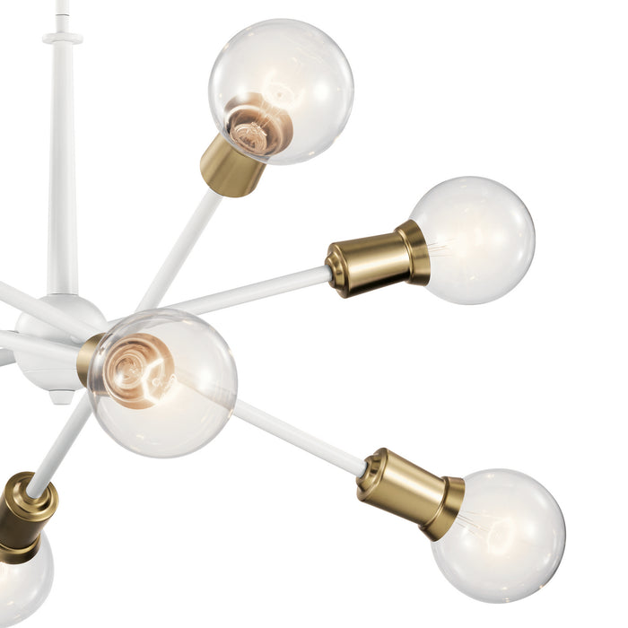 Kichler 43118WH Eight Light Chandelier, White