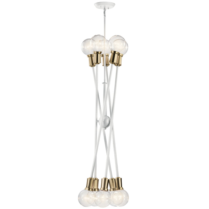 Kichler 43119WH Ten Light Chandelier, White