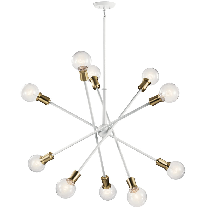 Kichler 43119WH Ten Light Chandelier, White