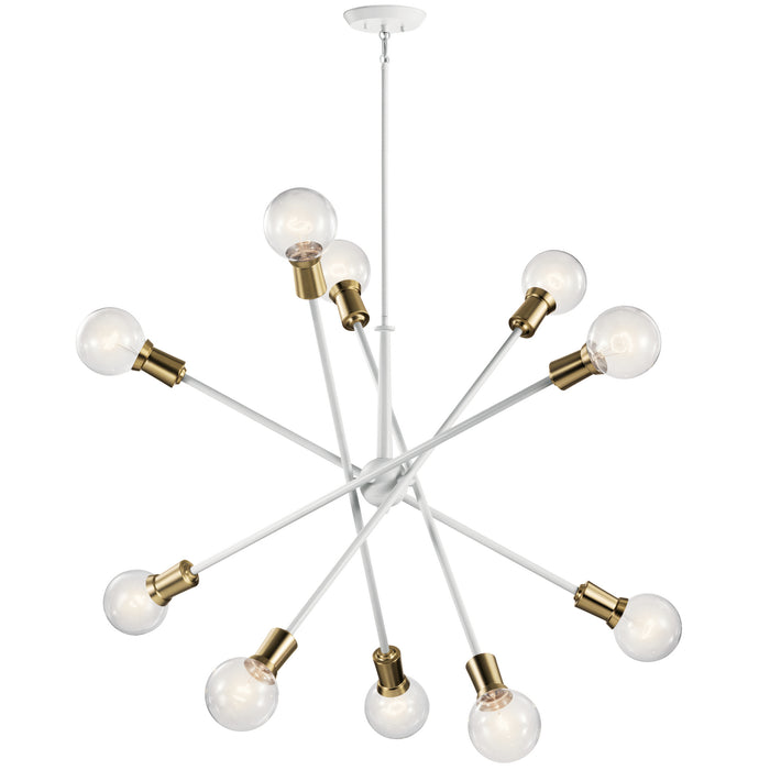 Kichler 43119WH Ten Light Chandelier, White