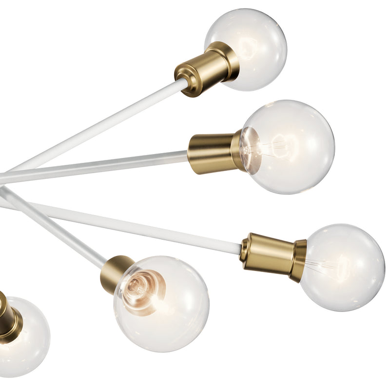 Kichler 43119WH Ten Light Chandelier, White
