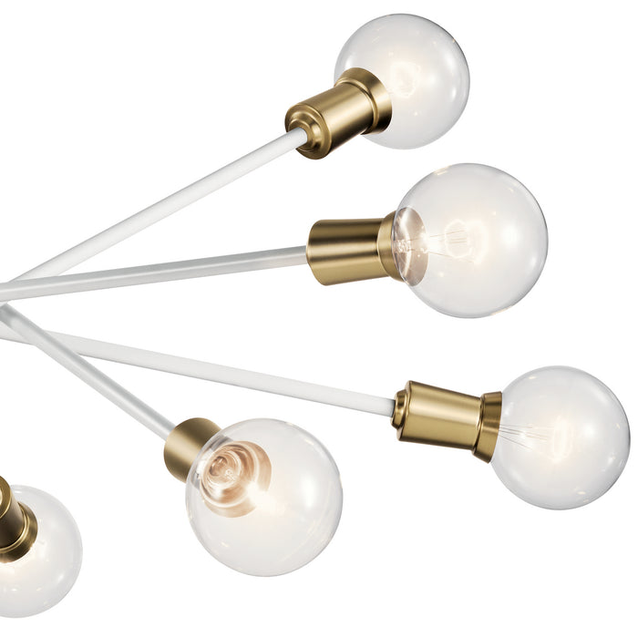 Kichler 43119WH Ten Light Chandelier, White