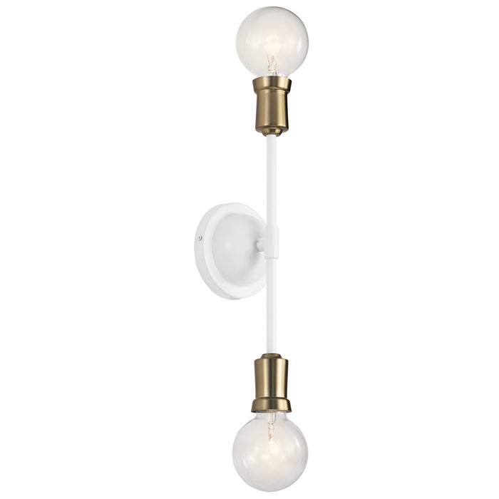 Kichler 43195WH Two Light Wall Sconce, White