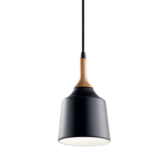 Kichler 43682BK One Light Mini Pendant, Black